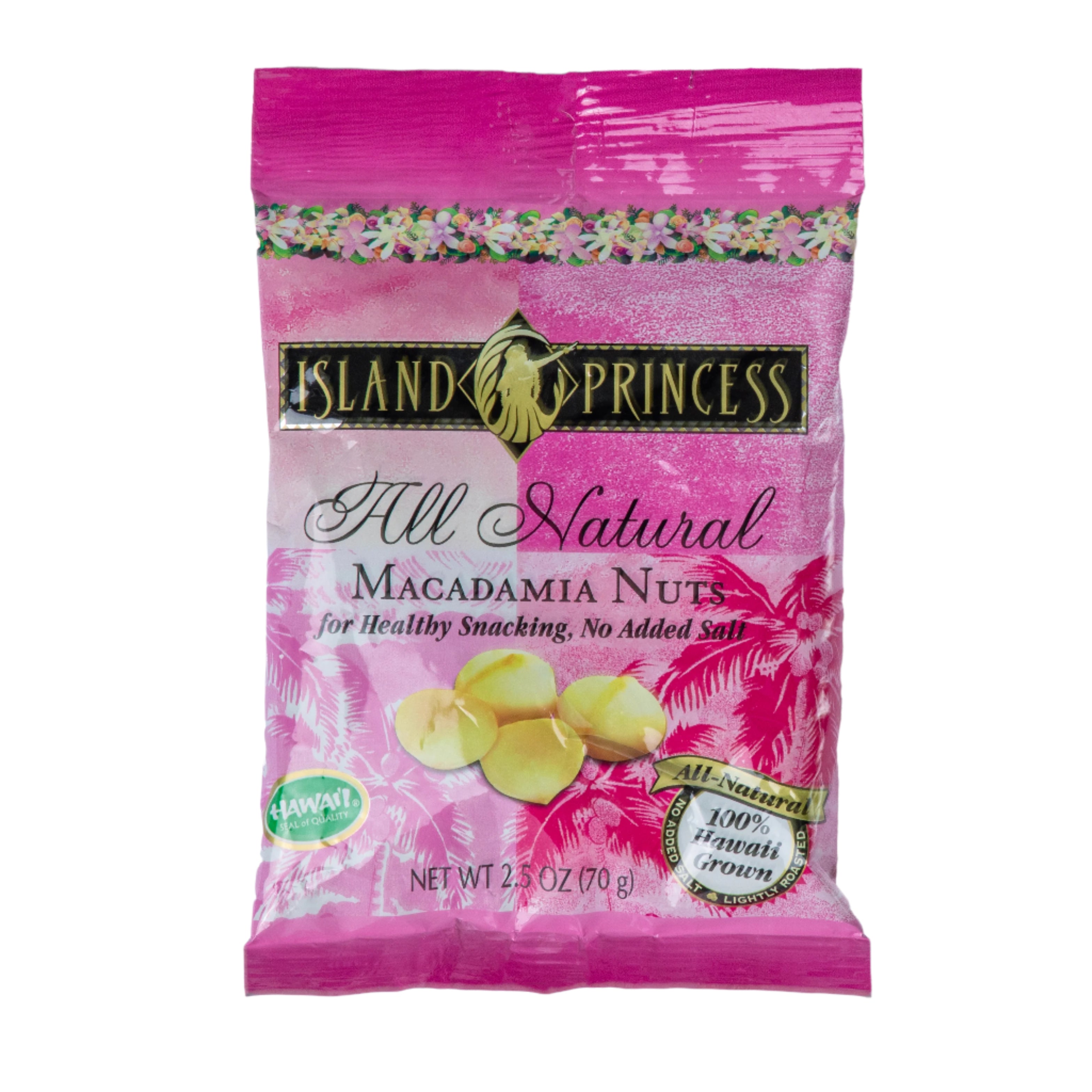 ALL NATURAL MACADAMIA NUTS 2.5OZ SNACK BAGS (multiple quantity options)