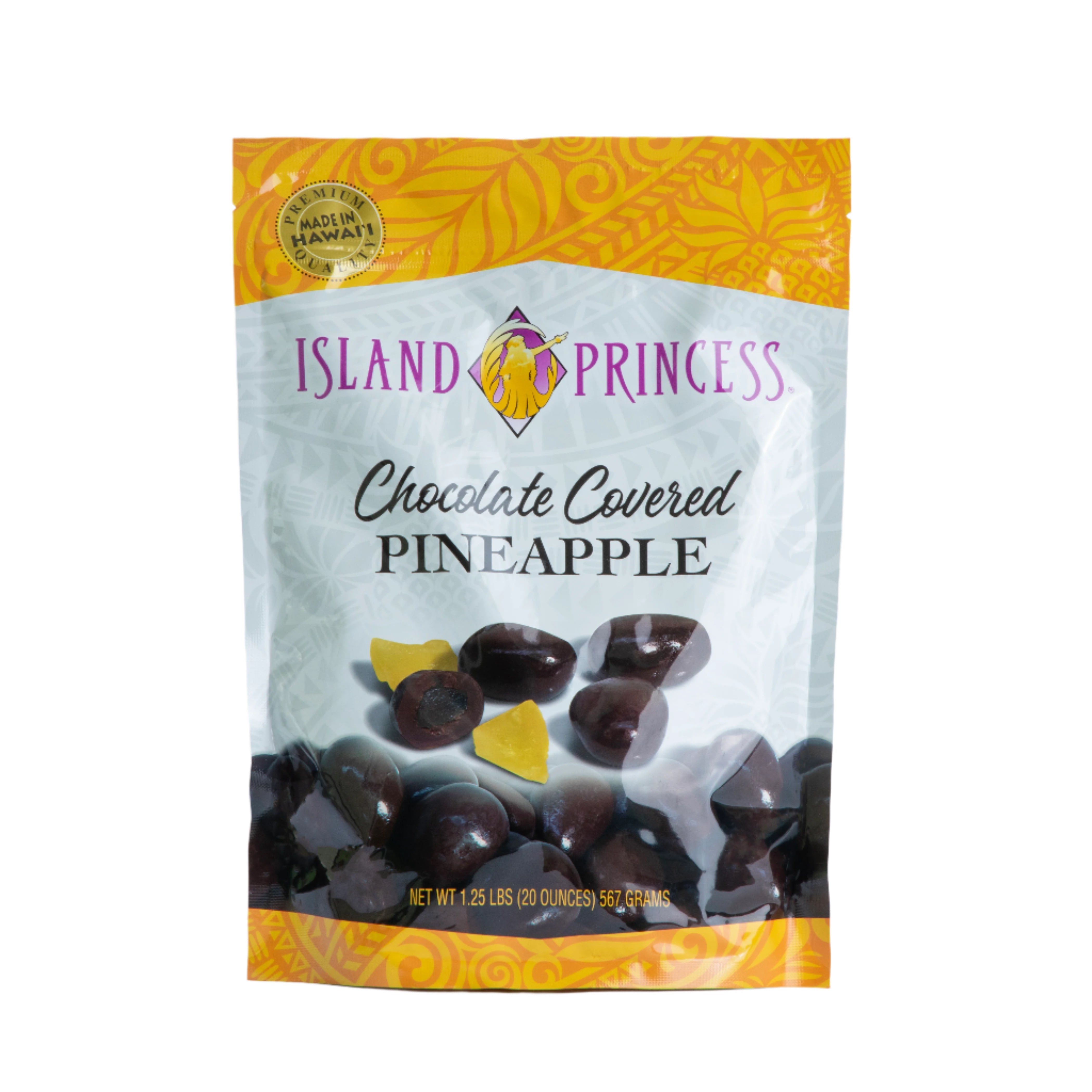 CHOCOLATE COVERED PINEAPPLE 20OZ POUCH (multiple quantity options)