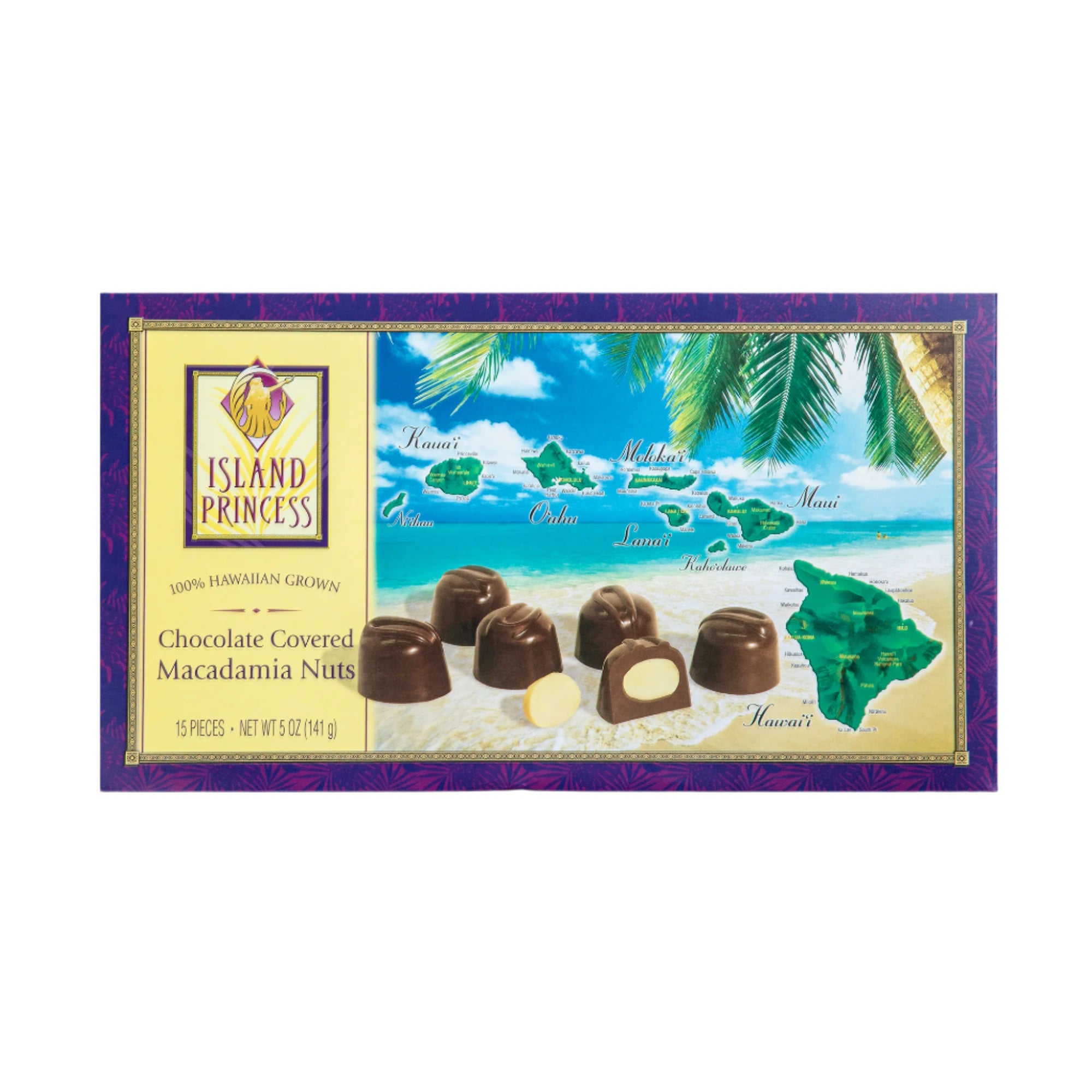 HAWAIIAN ISLAND CHOCOLATE MACADAMIA NUTS 5OZ GIFT BOX (multiple quantity options)
