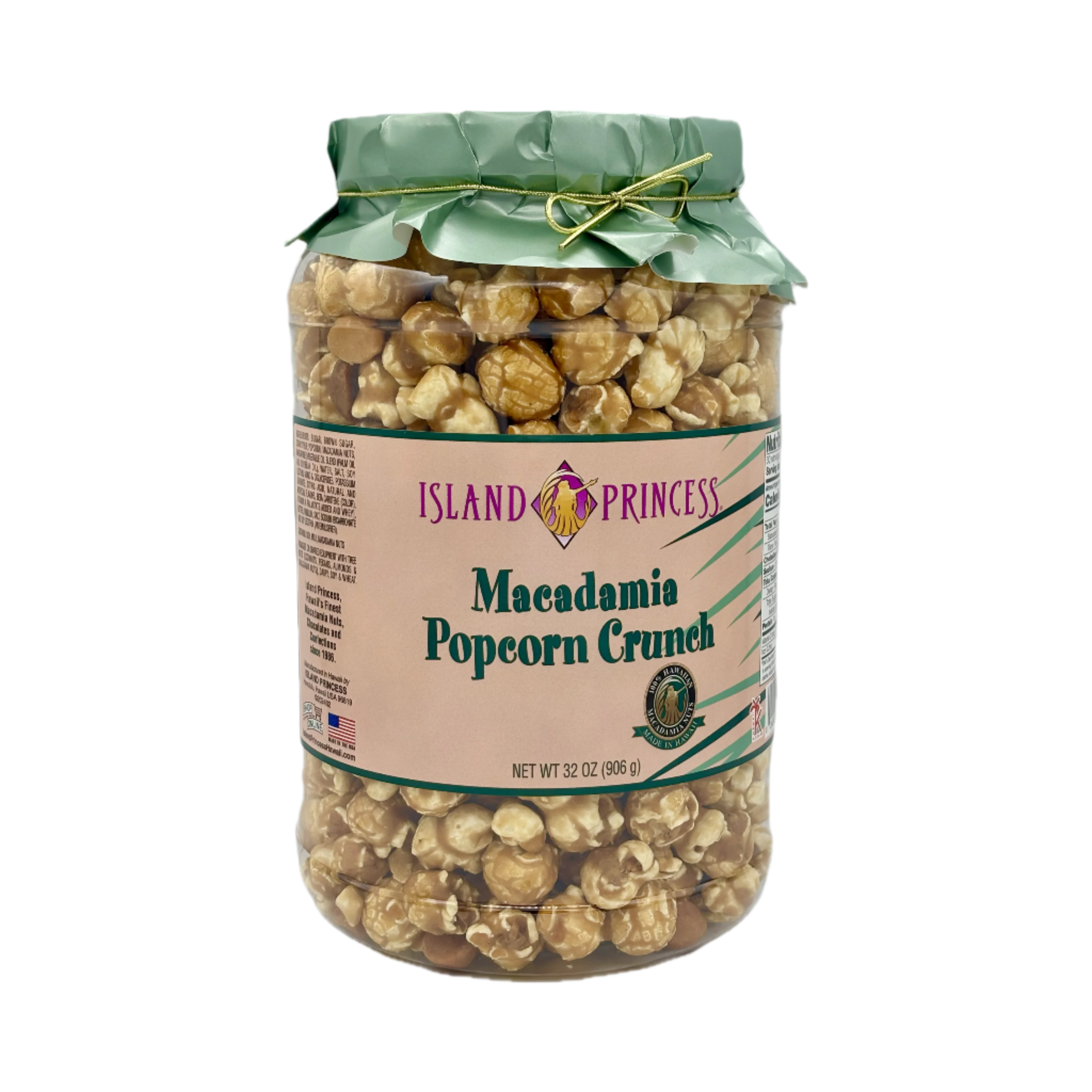 MACADAMIA POPCORN CRUNCH 32OZ LARGE GIFT JAR (multiple quantity options)