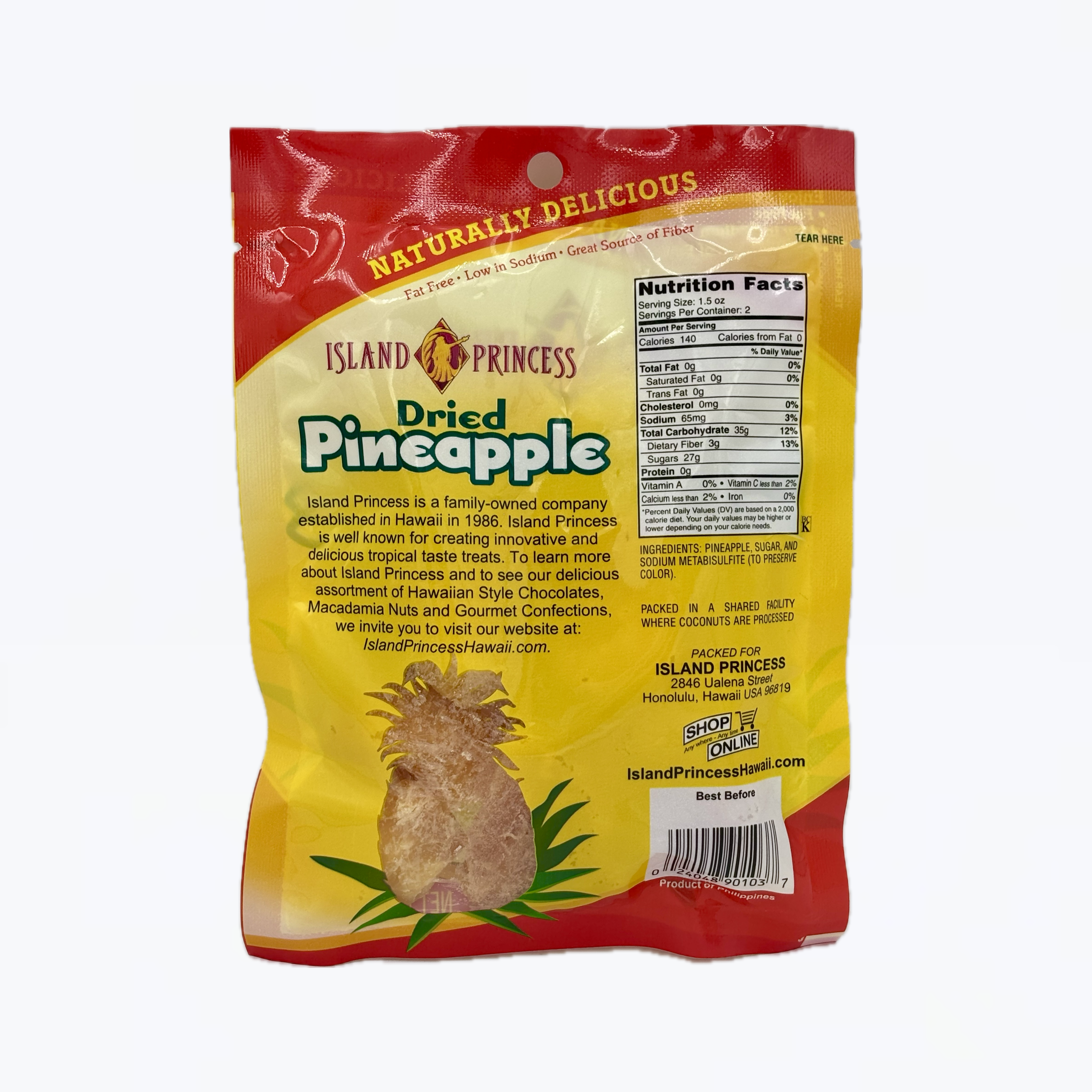 DRIED PINEAPPLE 3OZ (3 BAGS)