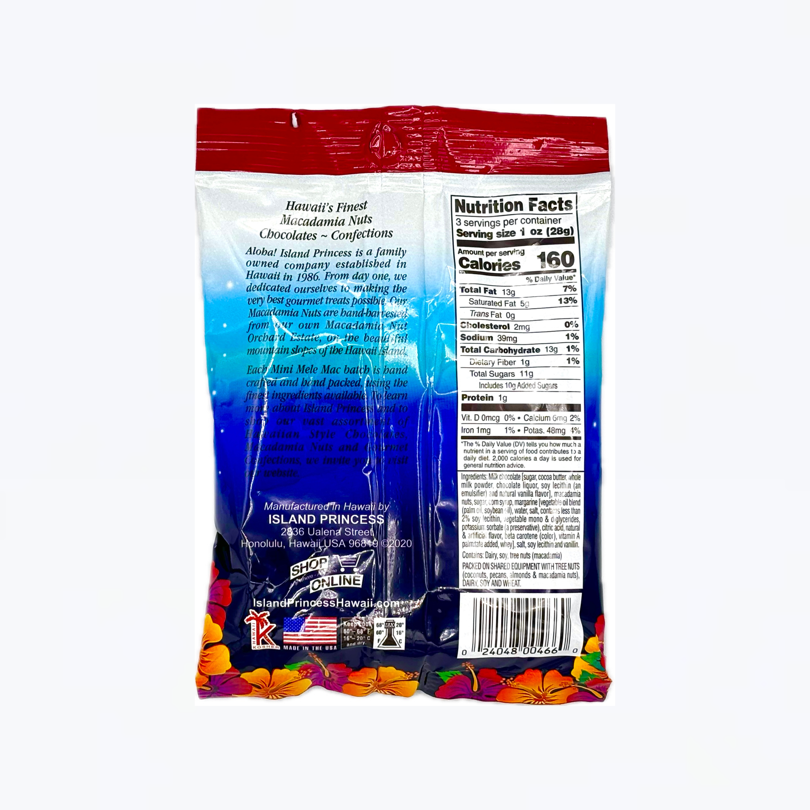 MELE KALIKI MACS 2.5OZ LIMITED EDITION SNACK BAG (3 bags)